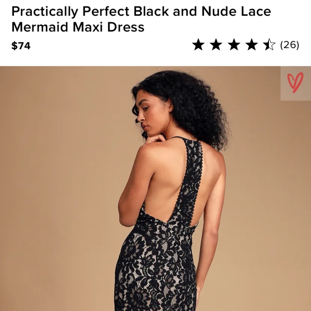 LuLu’s Black/Nude Lace Mermaid Dress